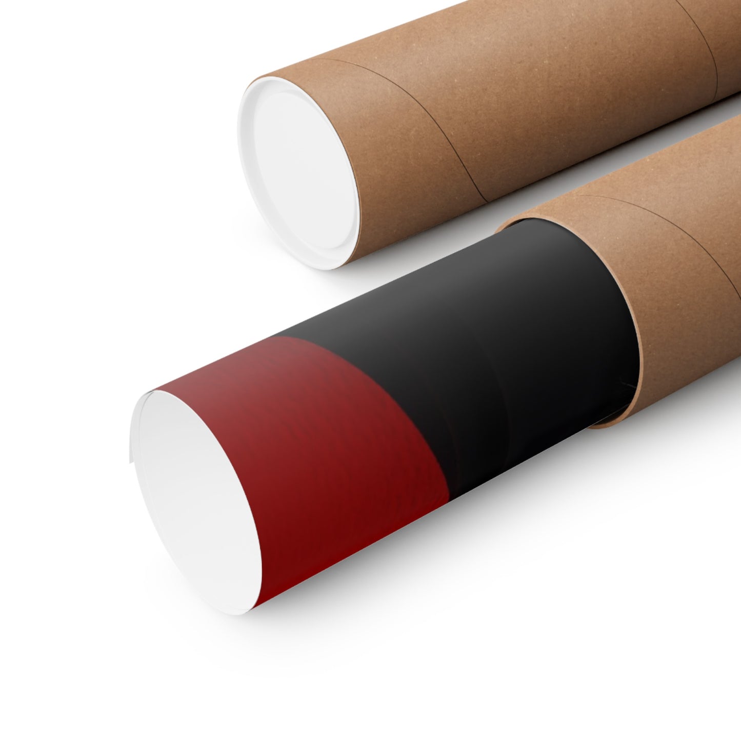 Matte Vertical Posters, Mystic Elegance: White-Haired Woman in Black with Red Dragon (24070504)