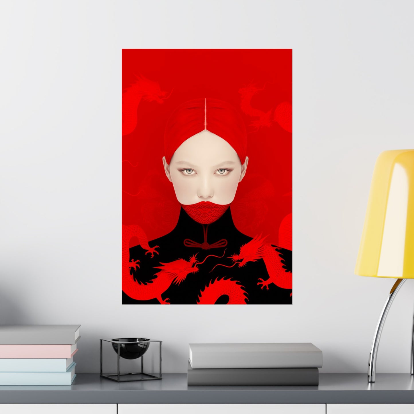 Matte Vertical Posters, Red Dragon Empress (24070506)