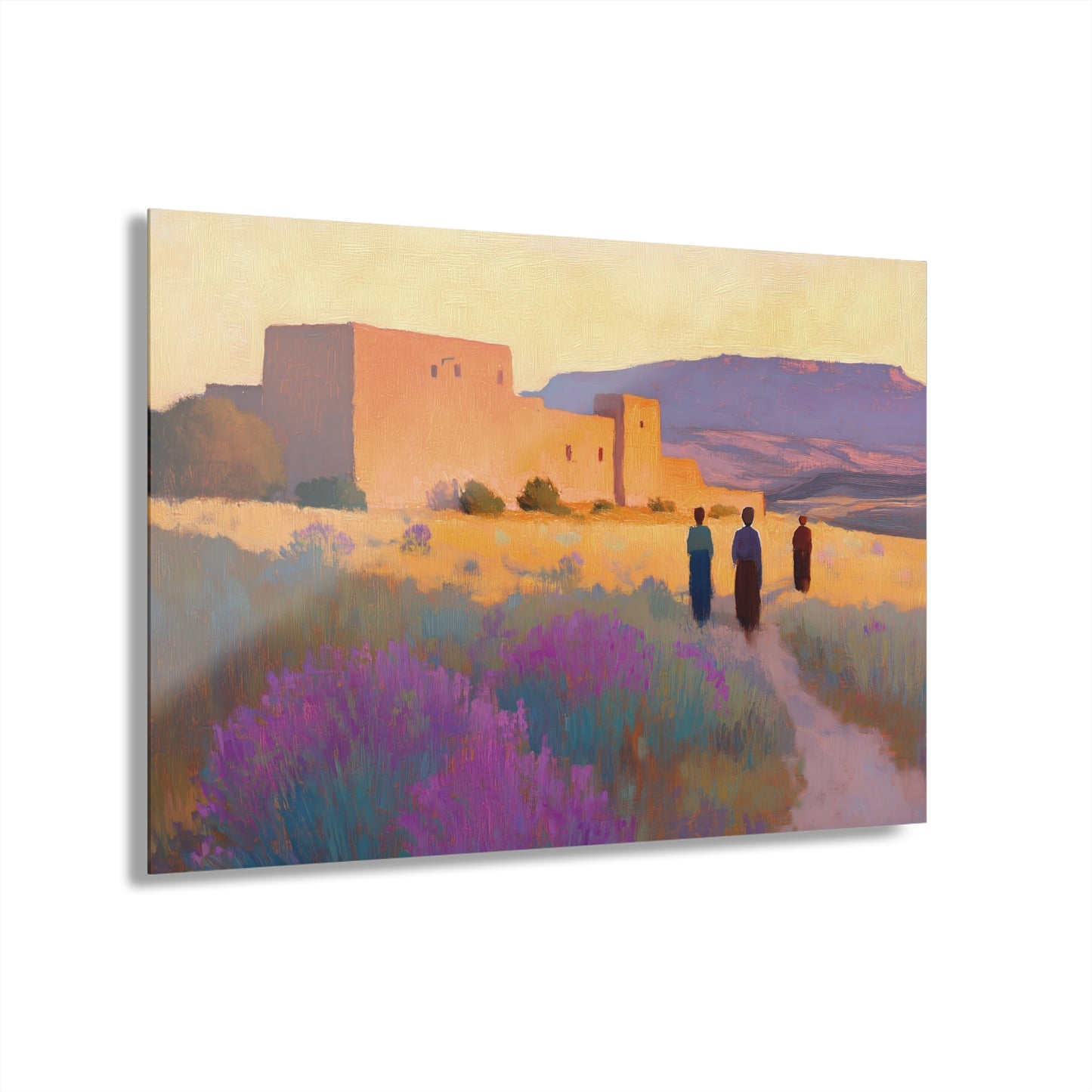 Acrylic Print, "Lavender Trail at Dusk" (French Cleat Hanging)