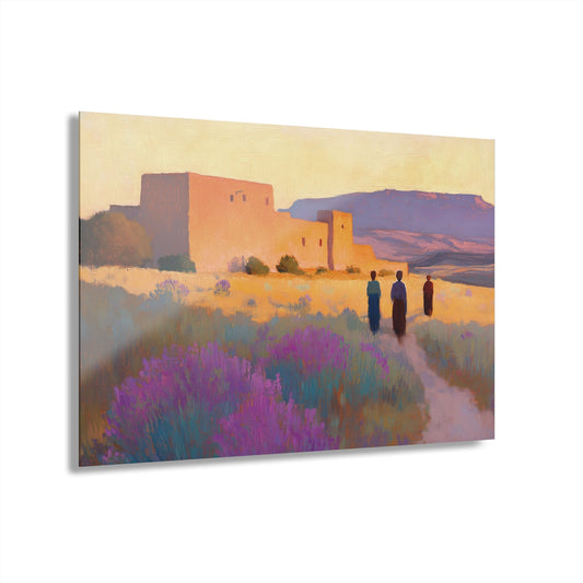 Acrylic Print, "Lavender Trail at Dusk" (French Cleat Hanging)