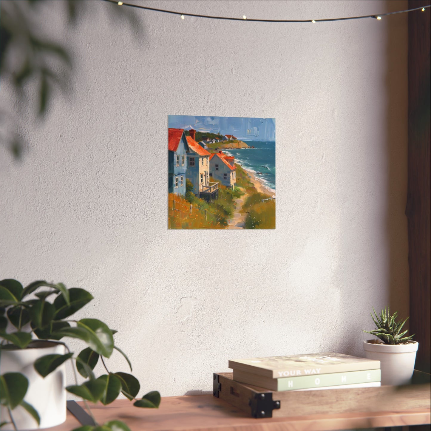 Matte Vertical Posters / Coastal Charm: Seaside Cottages with Ocean View (247656)