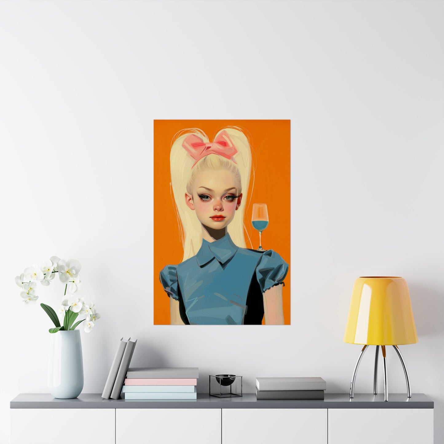 Matte Vertical Posters, Elegance in Blue (24070501)