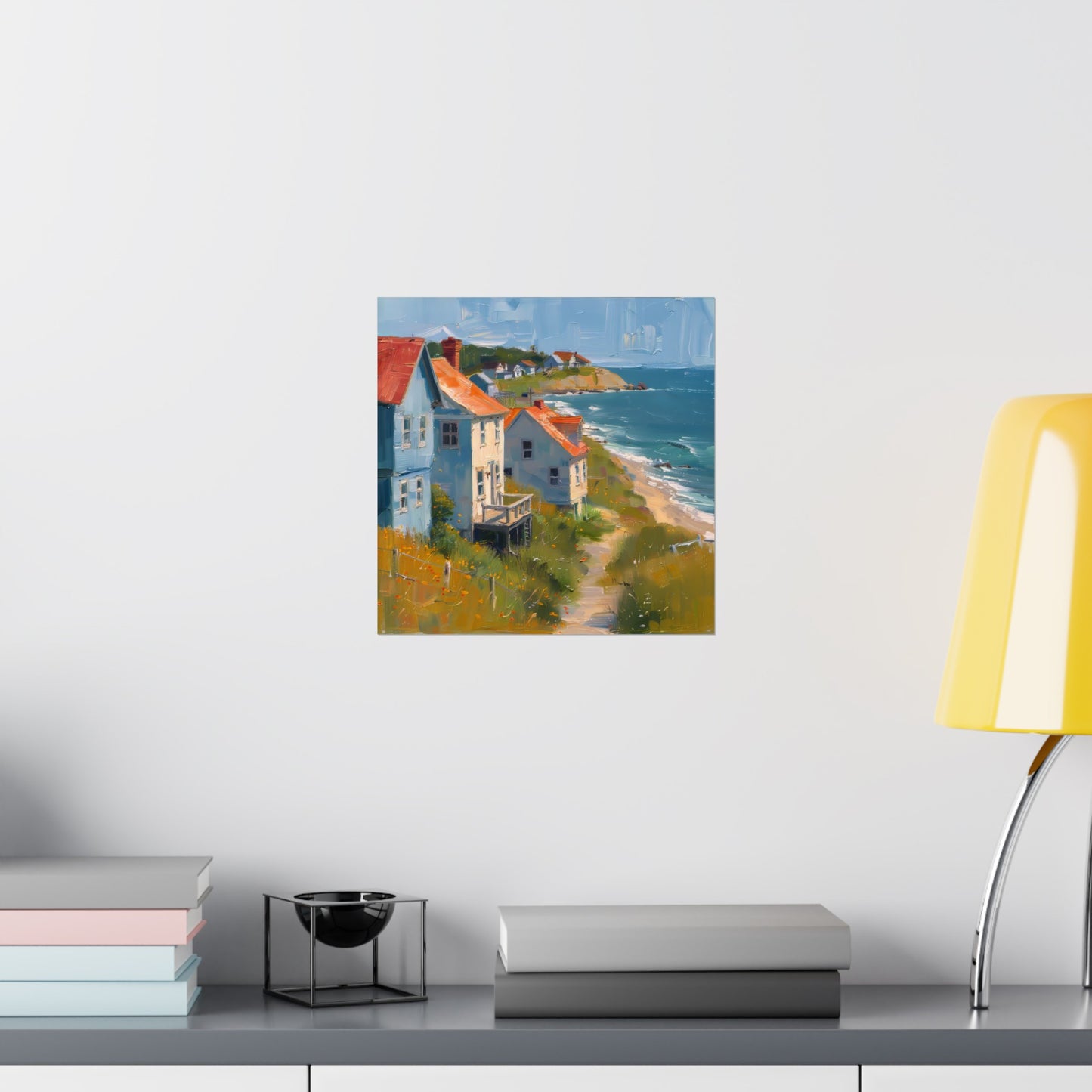 Matte Vertical Posters / Coastal Charm: Seaside Cottages with Ocean View (247656)