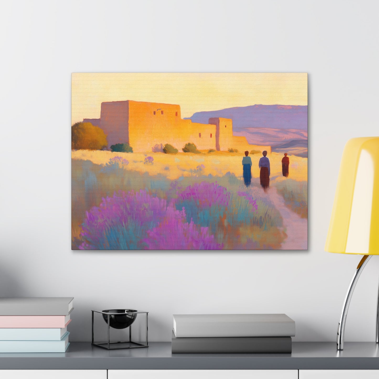 Canvas Gallery Wrap, "Lavender Trail at Dusk"