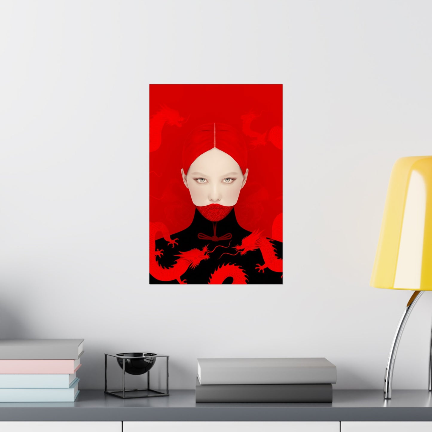 Matte Vertical Posters, Red Dragon Empress (24070506)