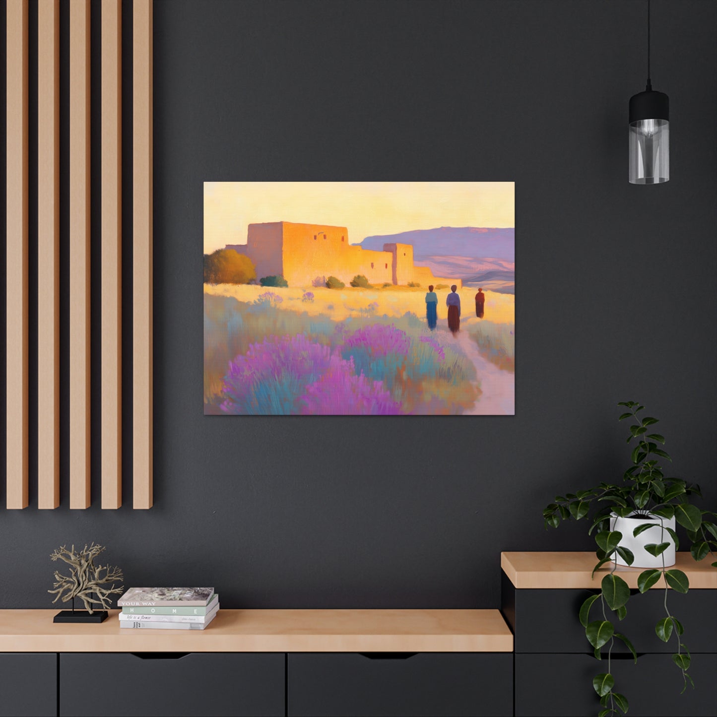 Canvas Gallery Wrap, "Lavender Trail at Dusk"