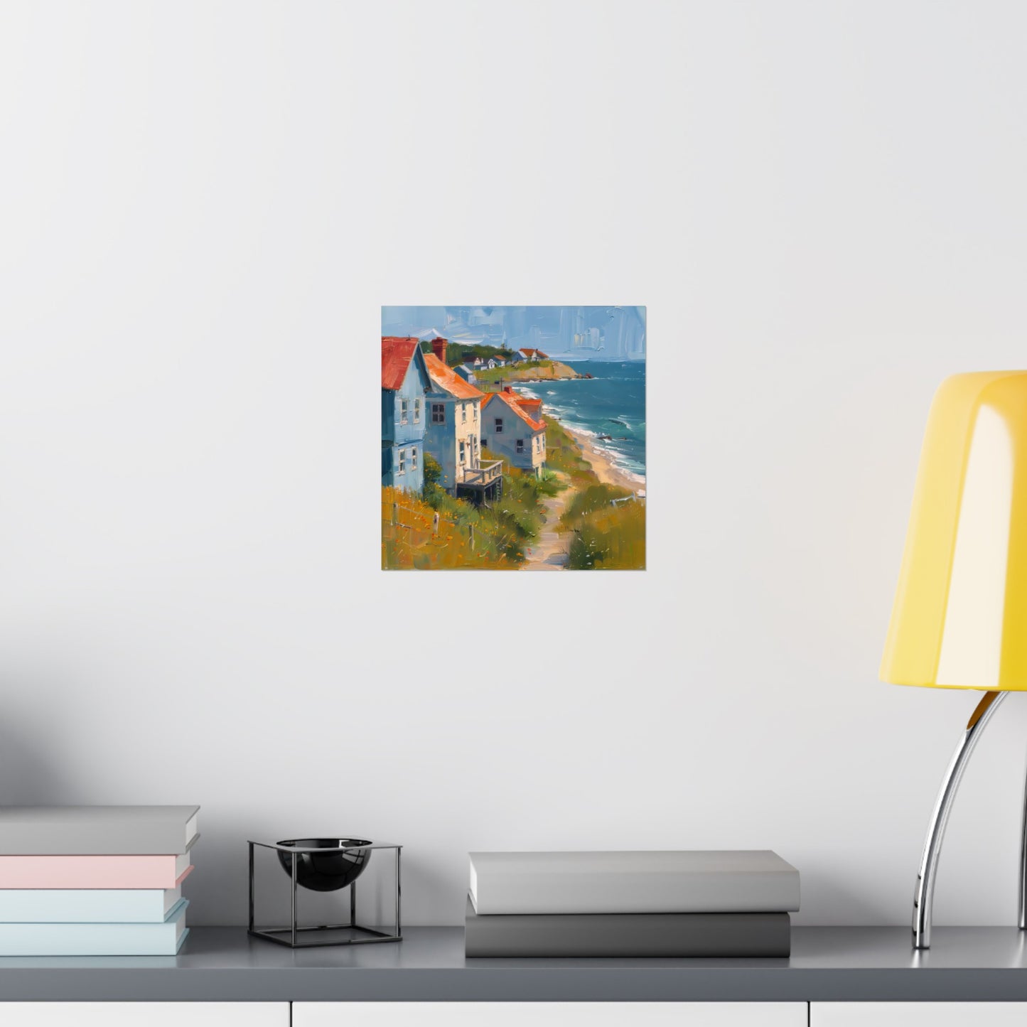 Matte Vertical Posters / Coastal Charm: Seaside Cottages with Ocean View (247656)