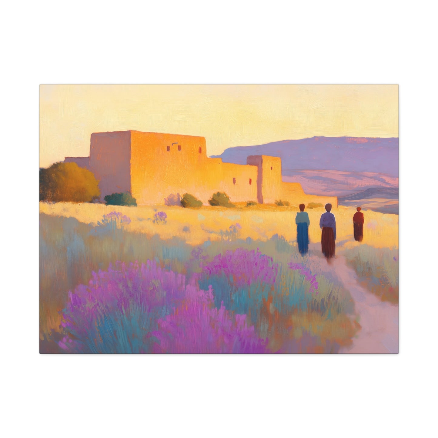 Canvas Gallery Wrap, "Lavender Trail at Dusk"