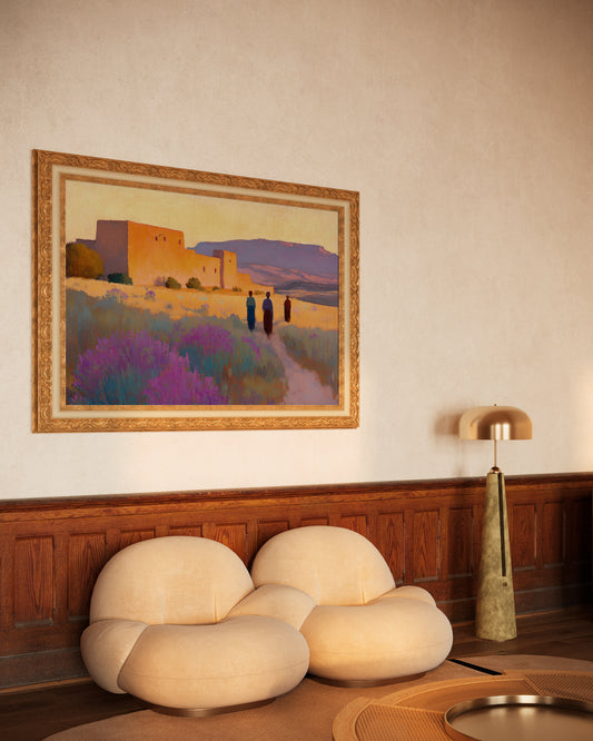 Canvas Gallery Wrap, "Lavender Trail at Dusk"