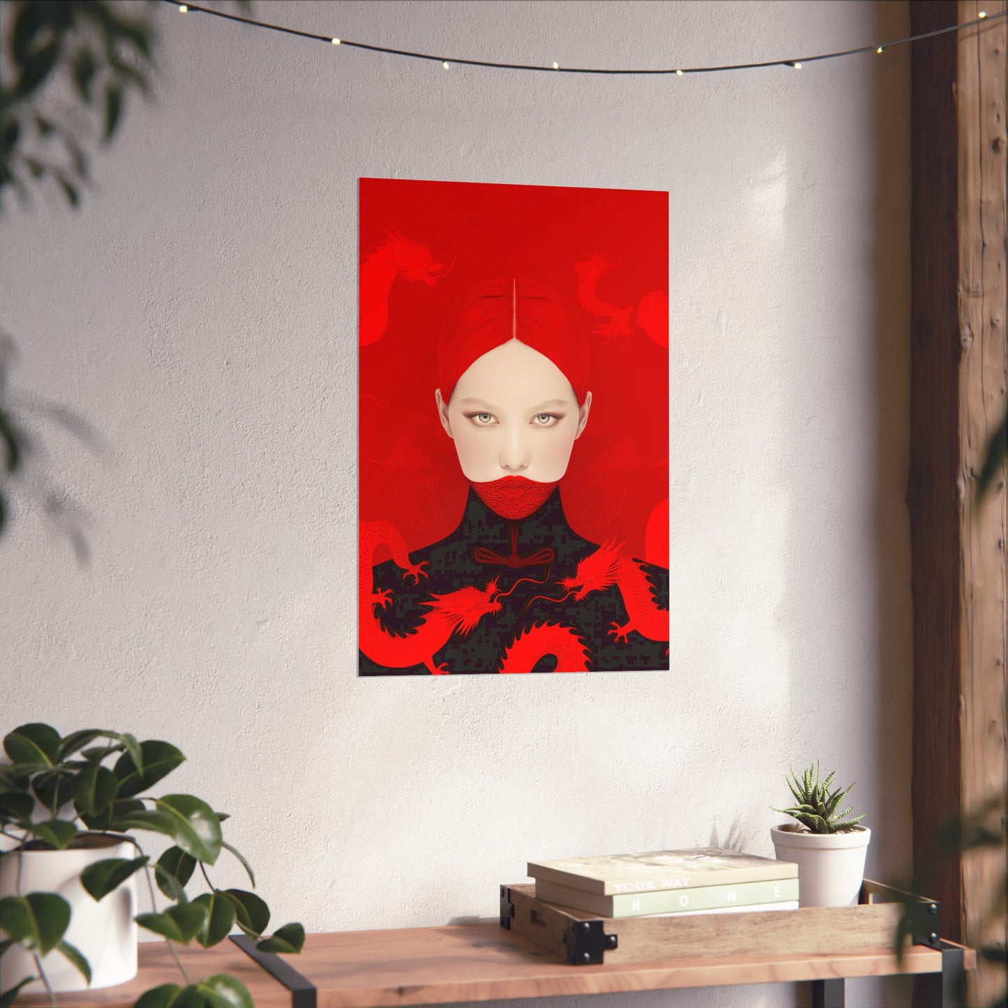 Matte Vertical Posters, Red Dragon Empress (24070506)