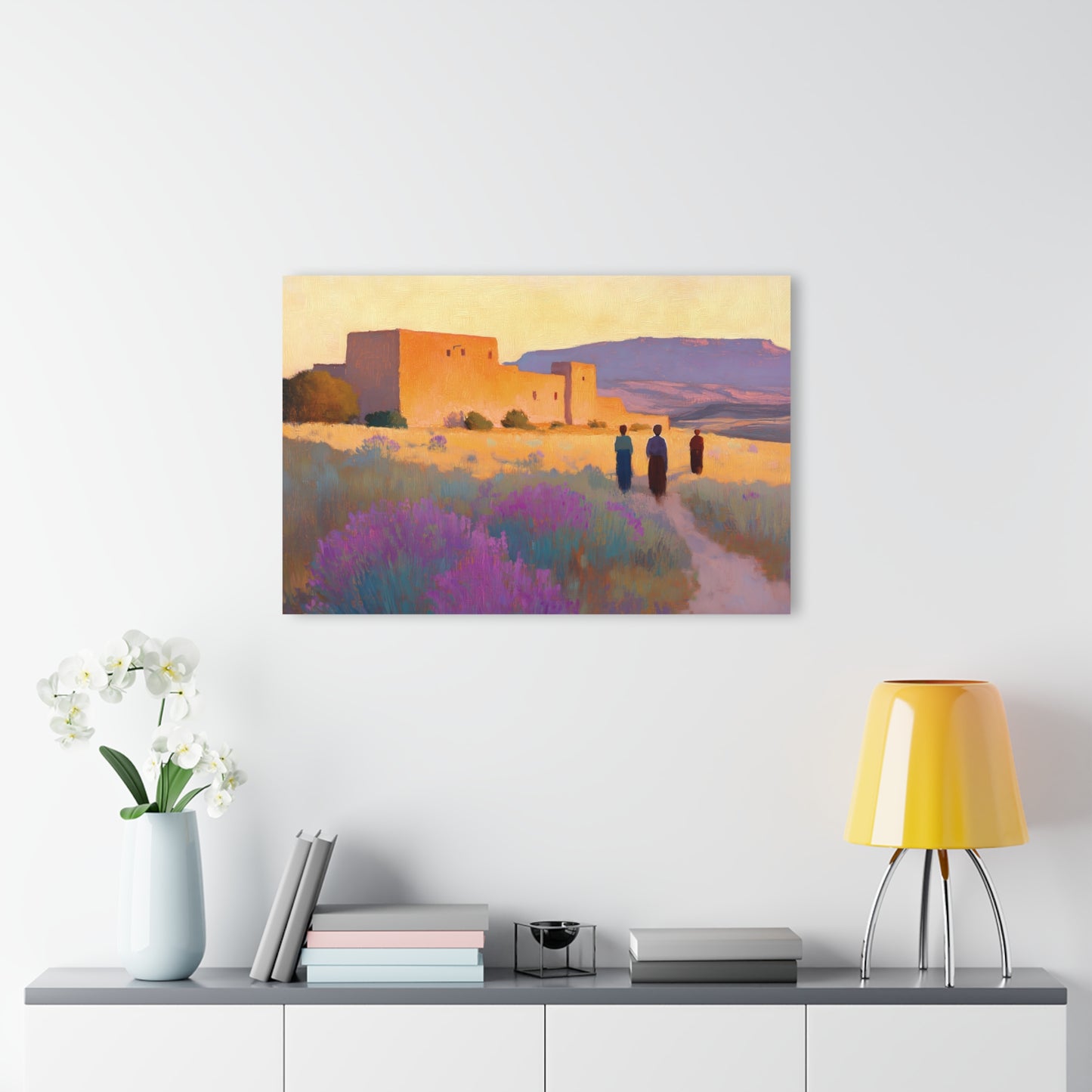 Acrylic Print, "Lavender Trail at Dusk" (French Cleat Hanging)