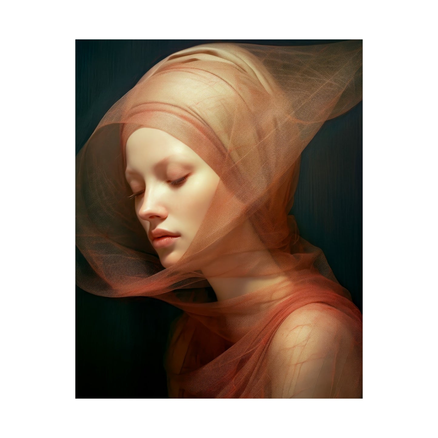 Matte Vertical Posters - Veiled Whisper: Serenity Unspoken (231262)