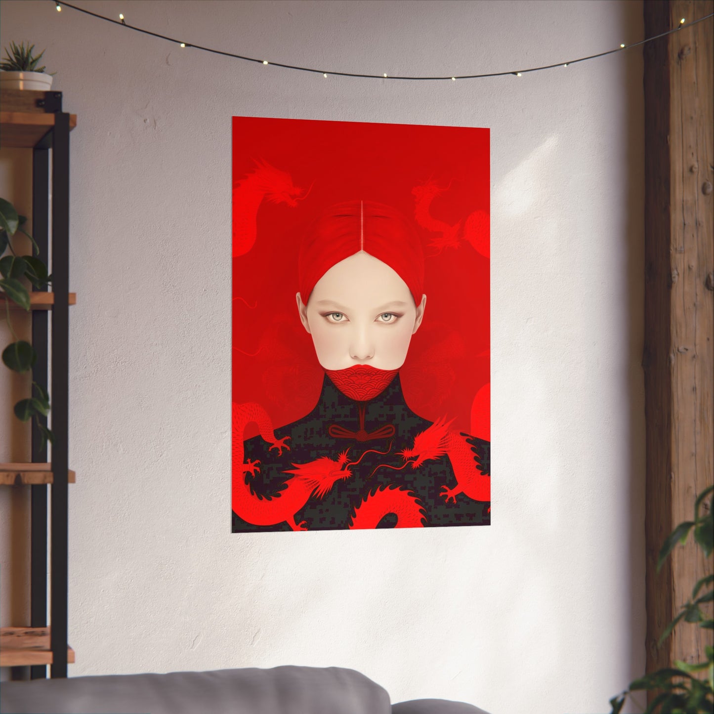 Matte Vertical Posters, Red Dragon Empress (24070506)